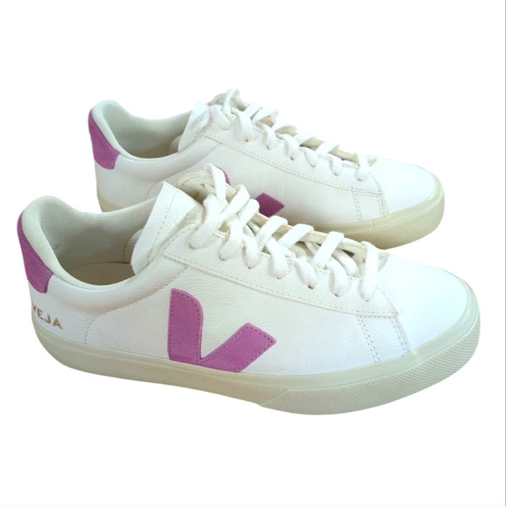 Veja Campo Leather White Mulberry Sneakers Size 39 - Picture 15 of 15